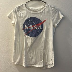 Girls White NASA Shirt